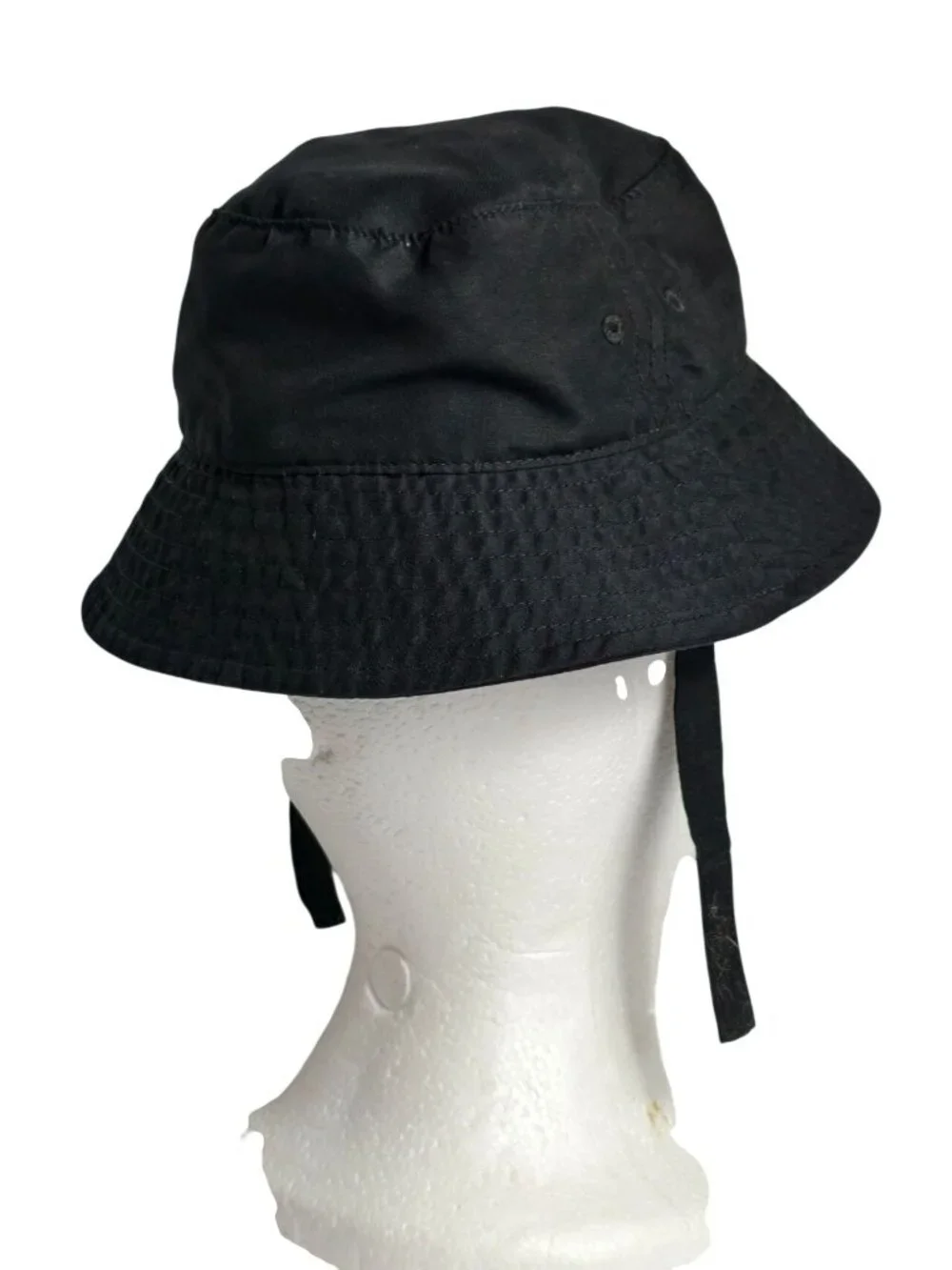 Nike Infant Apex Bucket Hat Black White Swoosh Chin Strap Embroidered Baby Beach